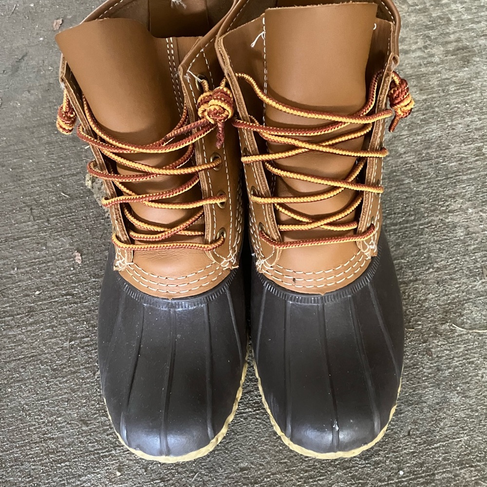 Brown and Black Duck Boots